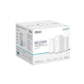 TL-DECOBE85-3P - TP-Link Deco BE85 BE22000 Tri-Band Whole Home Mesh Wi-Fi 7 System - 3 Pack