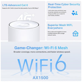 TL-DecoX10-4G-1P - Deco X10 AX1500 Whole Home Mesh Wi-Fi 6 System