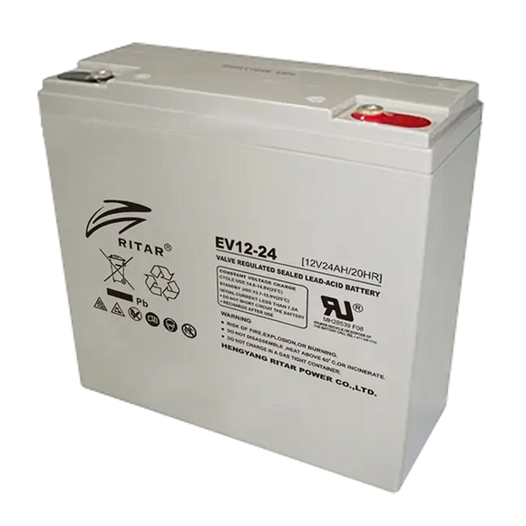 EV12-24 - Ritar 12V 24Ah EV Series AGM Deep Cycle Battery