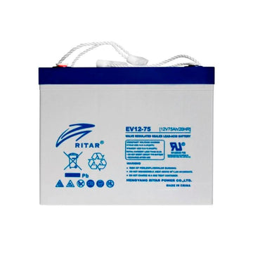 EV12-75 - Ritar 12V 75Ah EV Series AGM Deep Cycle Battery