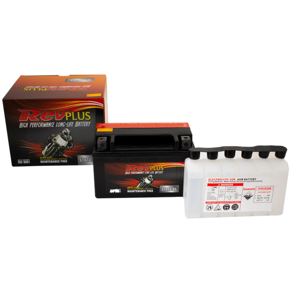 STX7A-BS - RevPlus Motorbike Battery 12V 6Ah