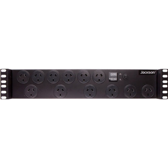RAC1200 - 2RU 12x Outlet Horizontal Power Rail. Surge Protected 525J