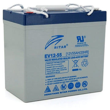 EV12-55 - Ritar 12V 55Ah EV Series AGM Deep Cycle Battery