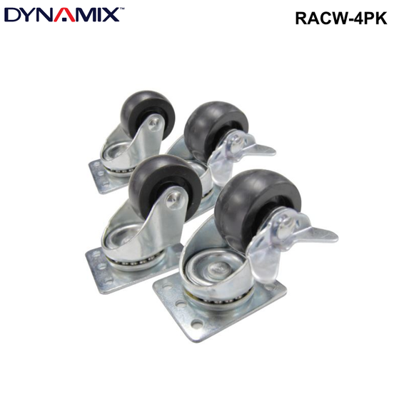 RACW-4PK - 4pk Cabinet Castor Wheels. 2.5'' fits RSR cabinets