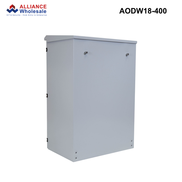 AODW - Outdoor Wall Mount Cabinet, IP65 Rated, 6RU to 24RU, 400 or 600mm - Grey