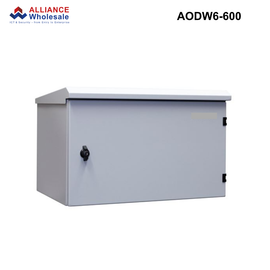 AODW - Outdoor Wall Mount Cabinet, IP65 Rated, 6RU to 24RU, 400 or 600mm - Grey Outdoor Wall Mount Cabinet - 6RU - 600mm