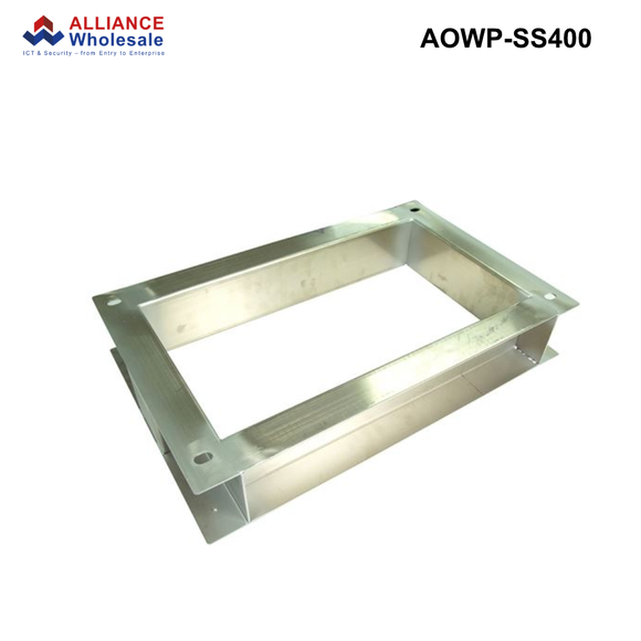 AODW-SS - Outdoor SUS316 Wall Mount Cabinet, IP65 Rated, 6RU to 24RU, Stainless Steel, 400 or 600mm Outdoor SS Wall Mount Cabinet Plinth - 400mm