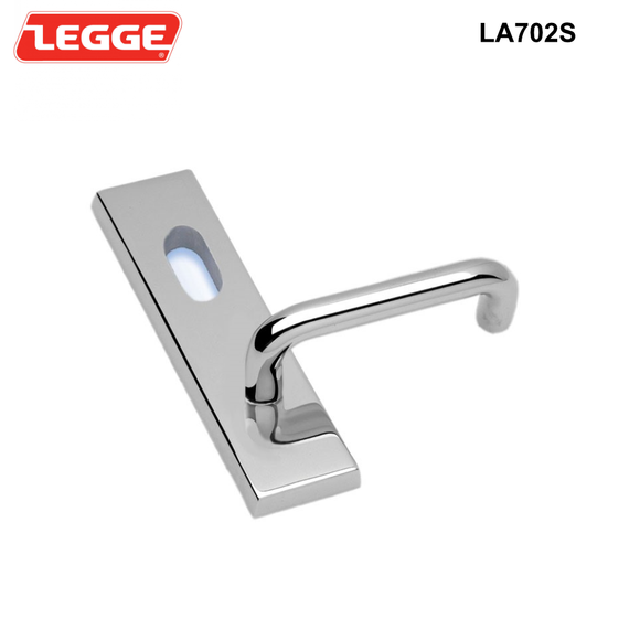 Legge Alpha - External & Internal Handles - Plain Plate with Alpha Lever or LED Indications - OPTIONS External Plain Plate with Alpha Lever with Cylinder hole
