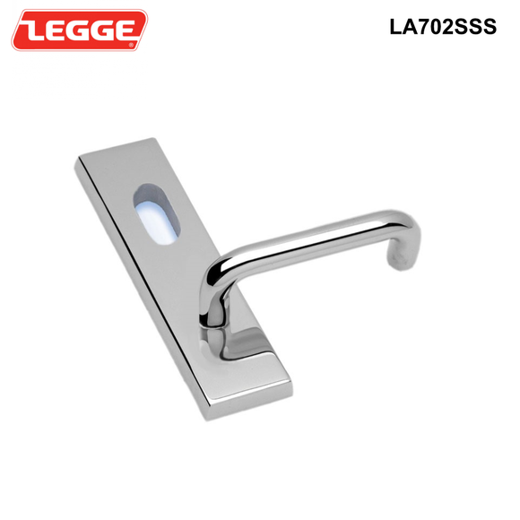 Legge Alpha - External & Internal Handles - Plain Plate with Alpha Lever or LED Indications - OPTIONS External Plain Plate with Alpha Lever Cylinder hole - SUS316 Stainless Steel