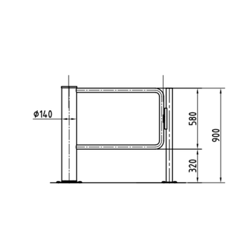 HSD-L07 - dormakaba Stainless Steel Panel Swing Gate