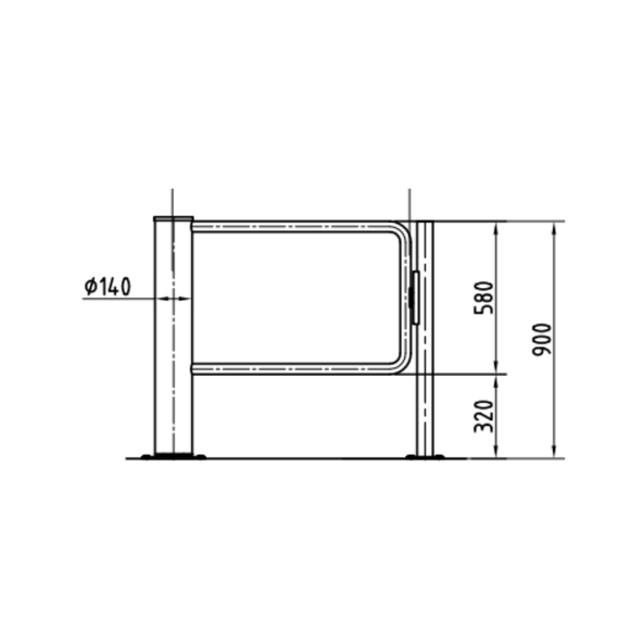 HSD-L07 - dormakaba Stainless Steel Panel Swing Gate