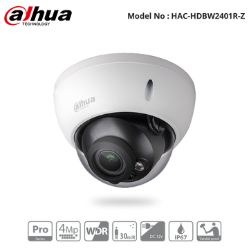 HAC-HDBW2401R-Z - 4MP WDR HDCVI IR Vandal Dome Camera