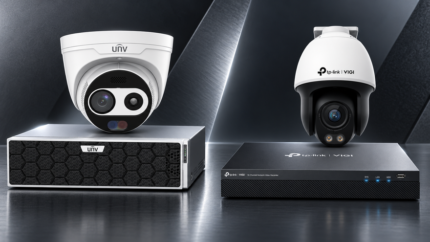 Uniview and TP-Link VIGI CCTV cameras and network video recorders compared for New Zealand security projects