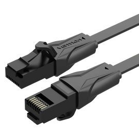 VEN-IBABE - Vention Flat CAT6 UTP Patch Cord Cable 0.75M Black