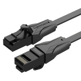 VEN-IBABF - Vention Flat CAT6 UTP Patch Cord Cable 1M Black