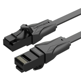 VEN-IBABG - Vention Flat CAT6 UTP Patch Cord Cable 1.5M Black