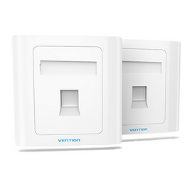 VEN-IFAW0 - Vention 1 Port keystone Jack Wall Plate White 86 Type