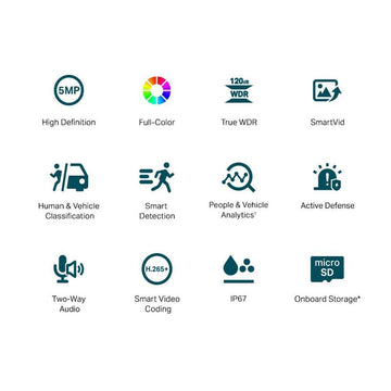 TL-VIGIC350(2.8MM) - TP-Link VIGI C350(2.8mm) VIGI 5MP Full-Colour Bullet Network Camera