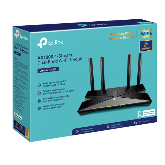 TL-ARCHERAX1800 - TP-Link AX1800 Dual-Band Wi-Fi 6 Router