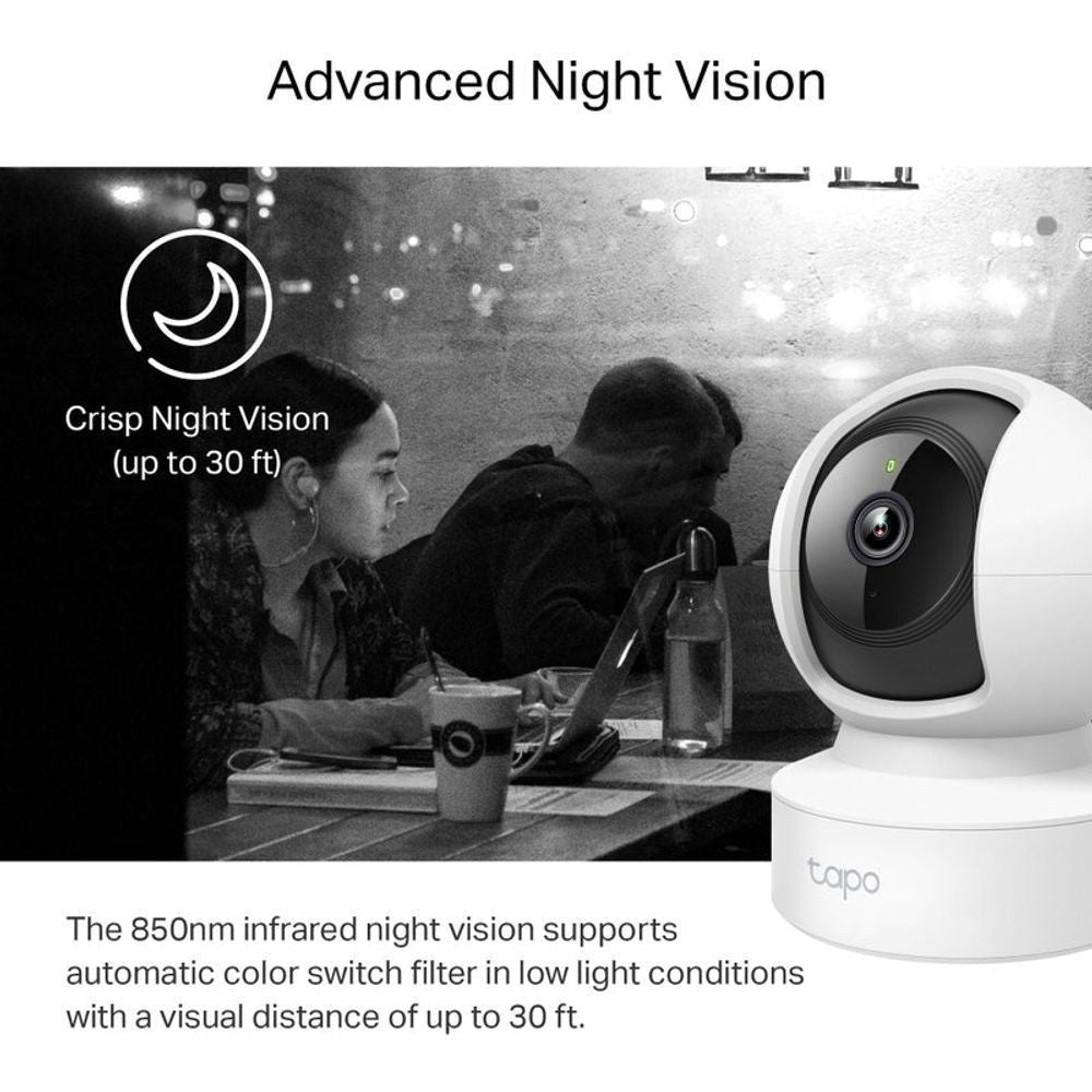 TL-TAPOC212 - TP-Link Tapo C212 Indoor Pan/Tilt Home Security Wi-Fi Camera, 2K 3MP, Power : AC Adapter