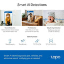 TL-TAPOC220 - TP-Link Tapo C220 Indoor Pan/Tilt Security Wi-Fi Camera, 2K 4MP QHD, Power : AC Adapter