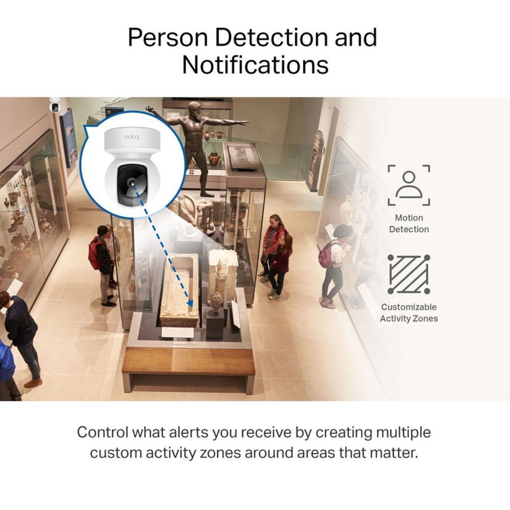 TL-TAPOC212 - TP-Link Tapo C212 Indoor Pan/Tilt Home Security Wi-Fi Camera, 2K 3MP, Power : AC Adapter