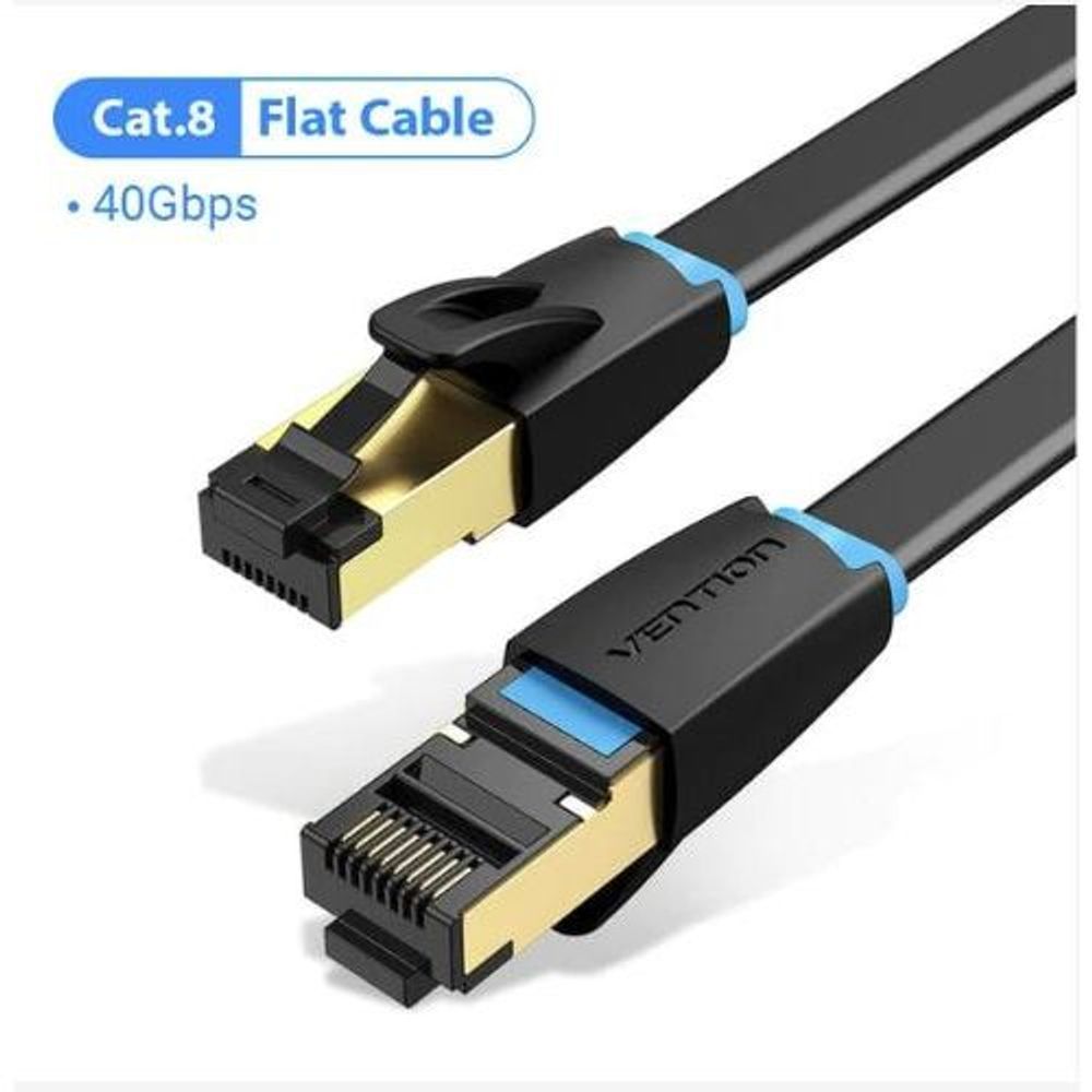 VEN-IKCBK - Vention Flat Cat8 Patch Cable 8M Black