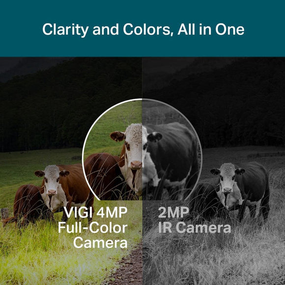 TL-VIGIC540-4G(4MM) - TP-Link VIGI C540-4G(4mm), VIGI 4MP Outdoor Full-Color 4G Pan Tilt Network Camera