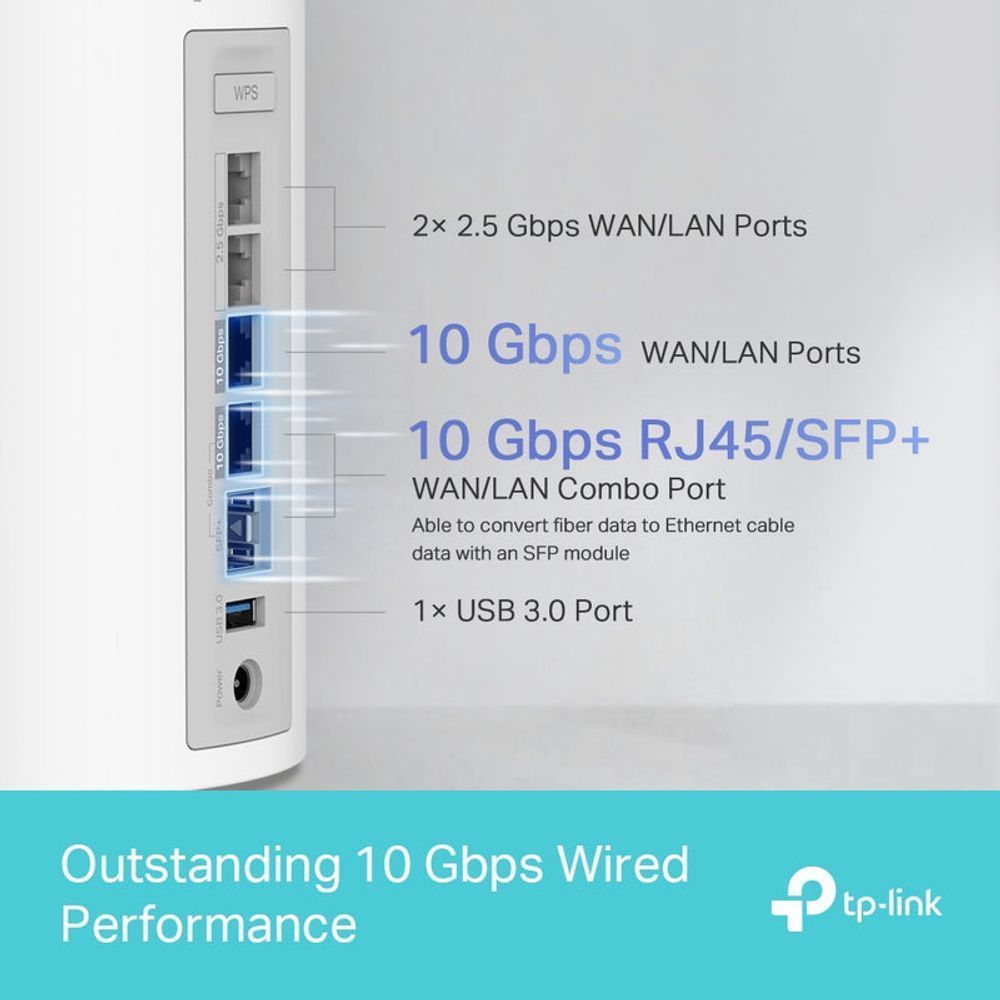 TL-DECOBE85-1P - TP-Link Deco BE85 BE22000 Tri-Band Whole Home Mesh Wi-Fi 7 System - 1 Pack