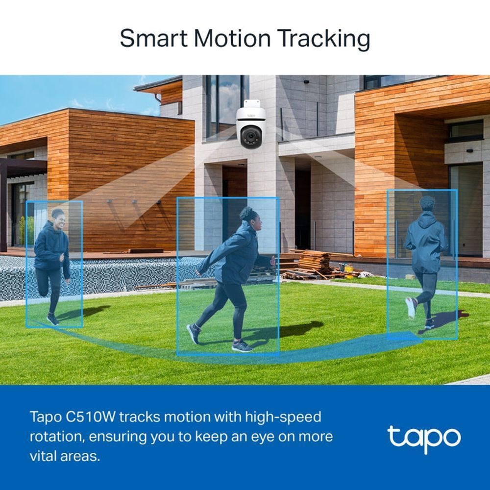 TL-TAPOC510W - TP-Link Tapo C510W Outdoor Pan/Tilt Security WiFi Camera, 2k 1080P, 360° horizontal and 130° vertical view, Power : AC Adapter