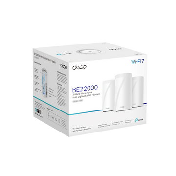 TL-DECOBE85-3P - TP-Link Deco BE85 BE22000 Tri-Band Whole Home Mesh Wi-Fi 7 System - 3 Pack
