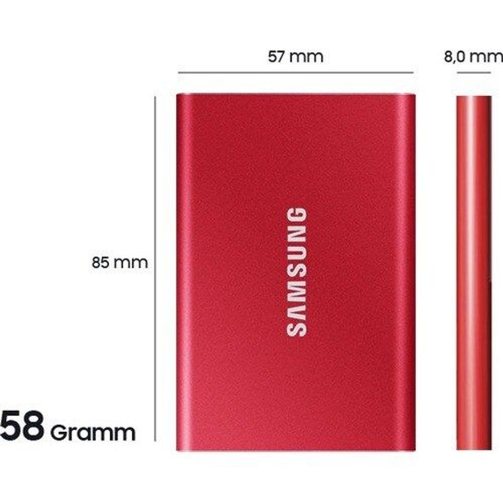 MU-PC1T0R/WW - Samsung T7 MU-PC1T0R/WW 1 TB Portable Solid State Drive - External - P