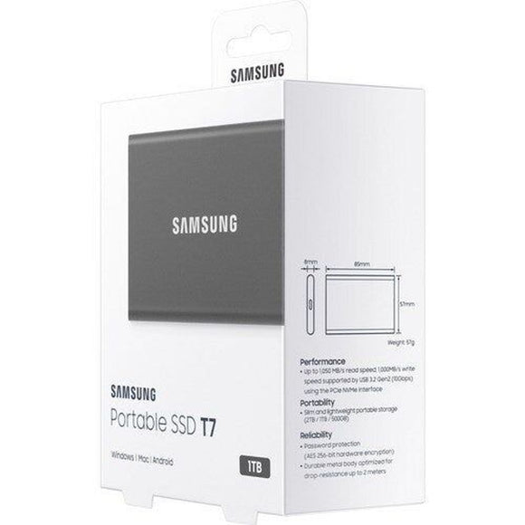 MU-PC1T0T/WW - Samsung T7 MU-PC1T0T/WW 1 TB Portable Solid State Drive - External - P