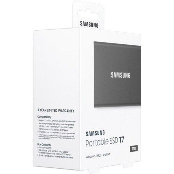 MU-PC1T0T/WW - Samsung T7 MU-PC1T0T/WW 1 TB Portable Solid State Drive - External - P