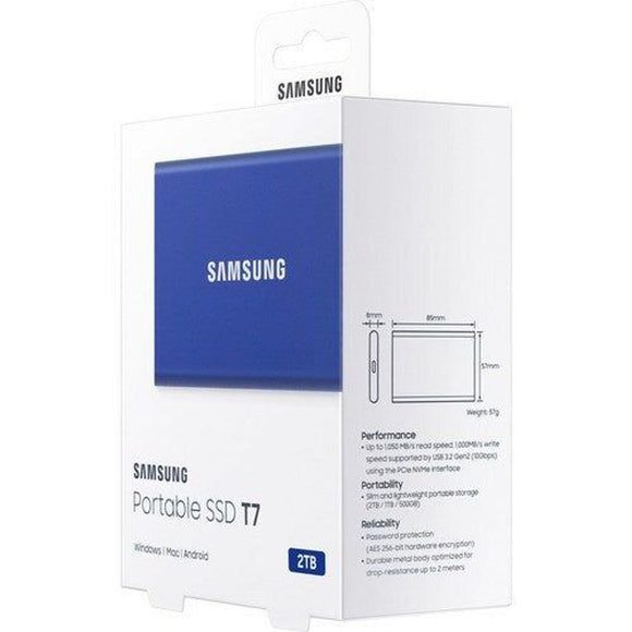 MU-PC2T0H/WW - Samsung T7 MU-PC2T0H/WW 2 TB Portable Solid State Drive - External - P