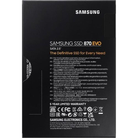 MZ-77E1T0BW - Samsung 870 EVO MZ-77E1T0BW 1 TB Solid State Drive - 2.5" Internal - S
