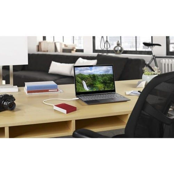 Seagate One Touch STKY1000403 1 TB Portable Hard Drive - External - Red - Notebo