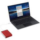 Seagate One Touch STKY1000403 1 TB Portable Hard Drive - External - Red - Notebo