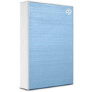 Seagate One Touch STKZ5000402 5 TB Portable Hard Drive - External - Light Blue -