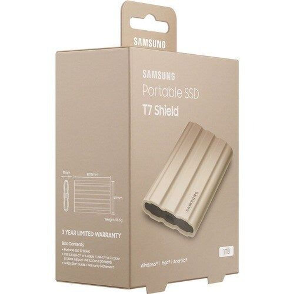 MU-PE1T0K/WW - Samsung T7 MU-PE1T0K/WW 1 TB Portable Rugged Solid State Drive - Exter