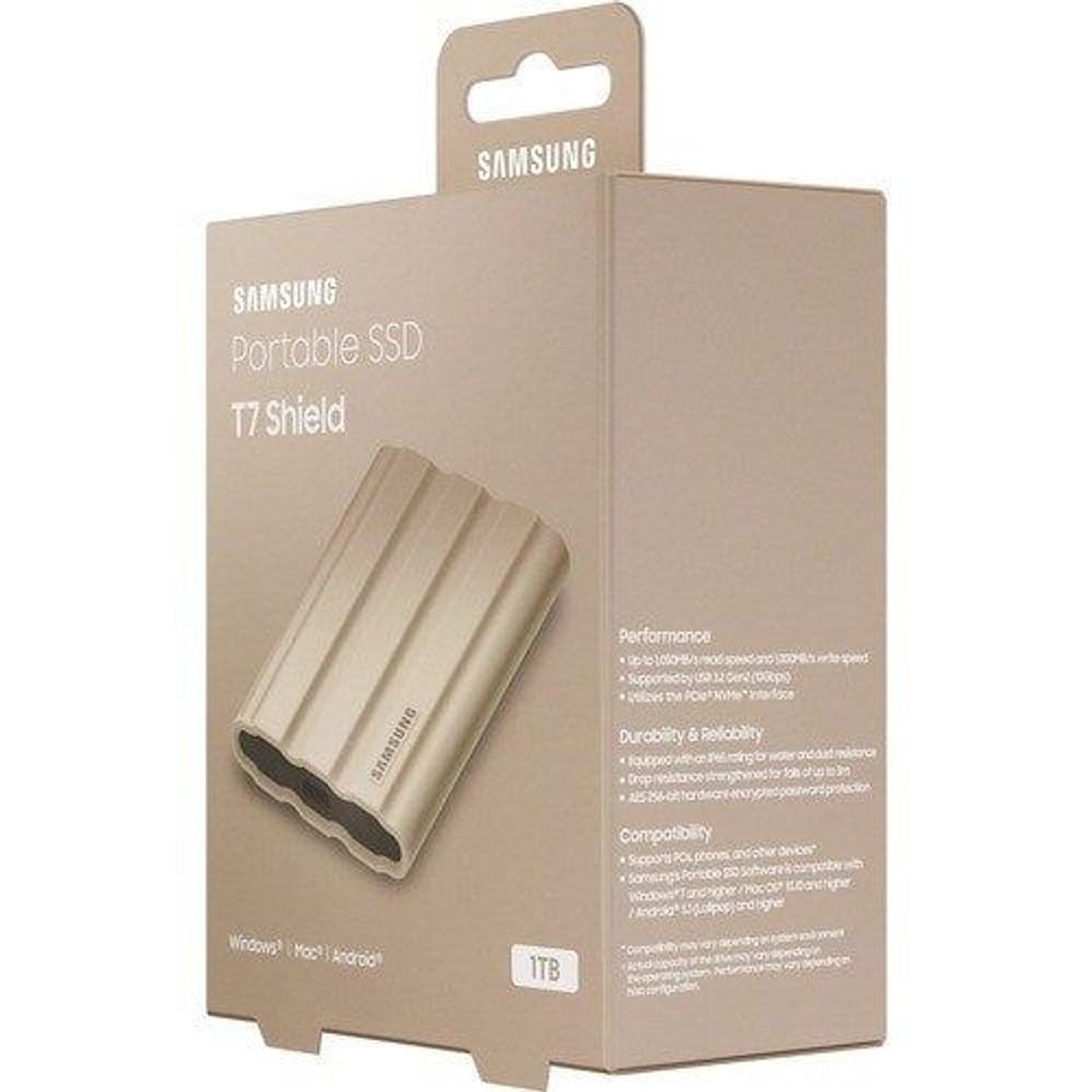 MU-PE1T0K/WW - Samsung T7 MU-PE1T0K/WW 1 TB Portable Rugged Solid State Drive - Exter