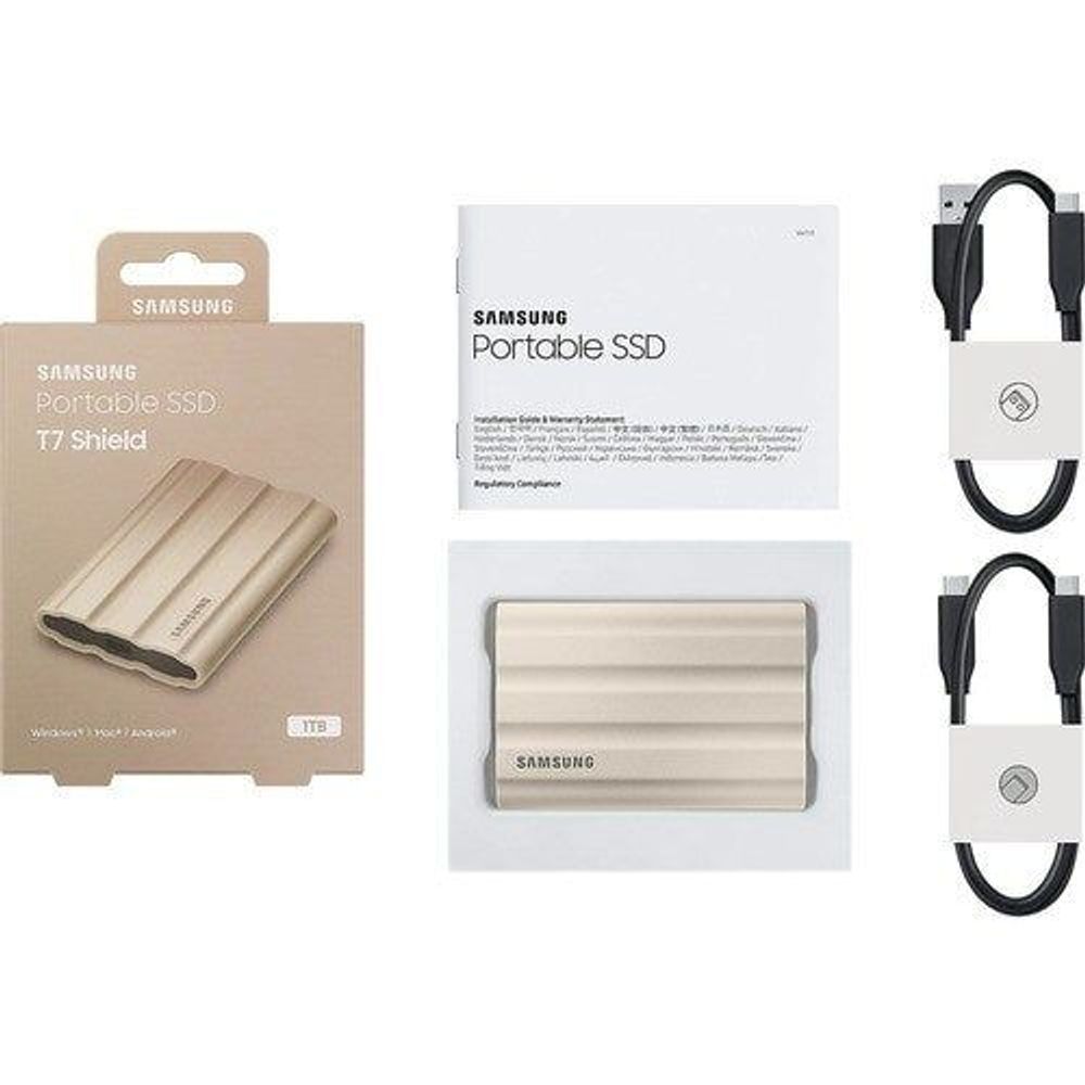 MU-PE1T0K/WW - Samsung T7 MU-PE1T0K/WW 1 TB Portable Rugged Solid State Drive - Exter