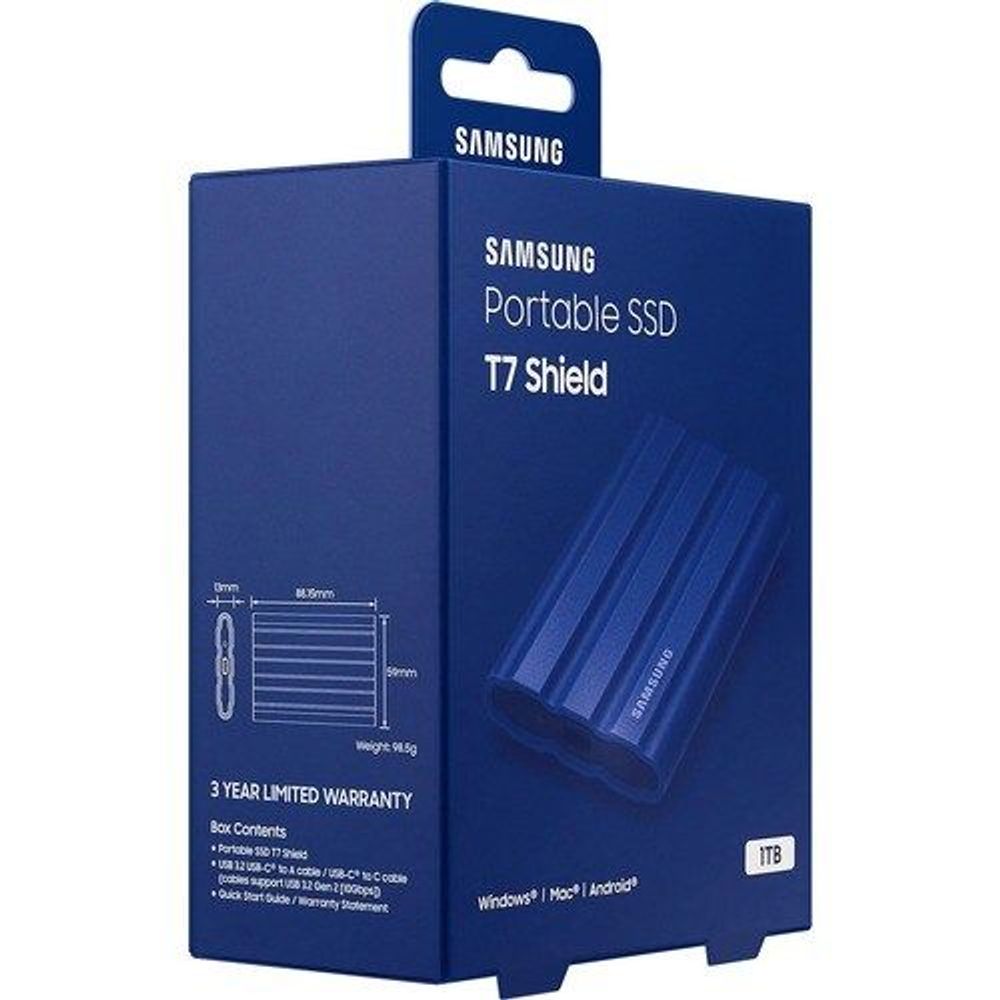 MU-PE1T0R/WW - Samsung T7 MU-PE1T0R/WW 1 TB Portable Rugged Solid State Drive - Exter