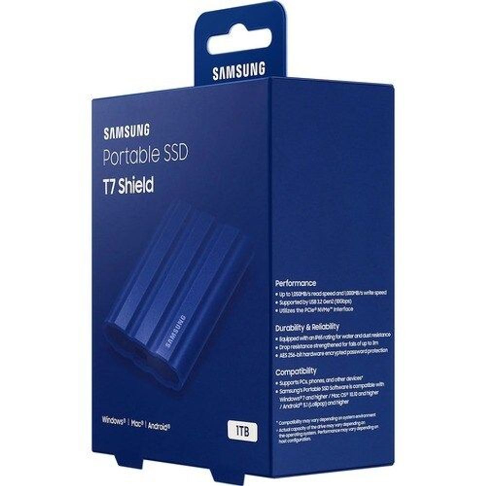MU-PE1T0R/WW - Samsung T7 MU-PE1T0R/WW 1 TB Portable Rugged Solid State Drive - Exter