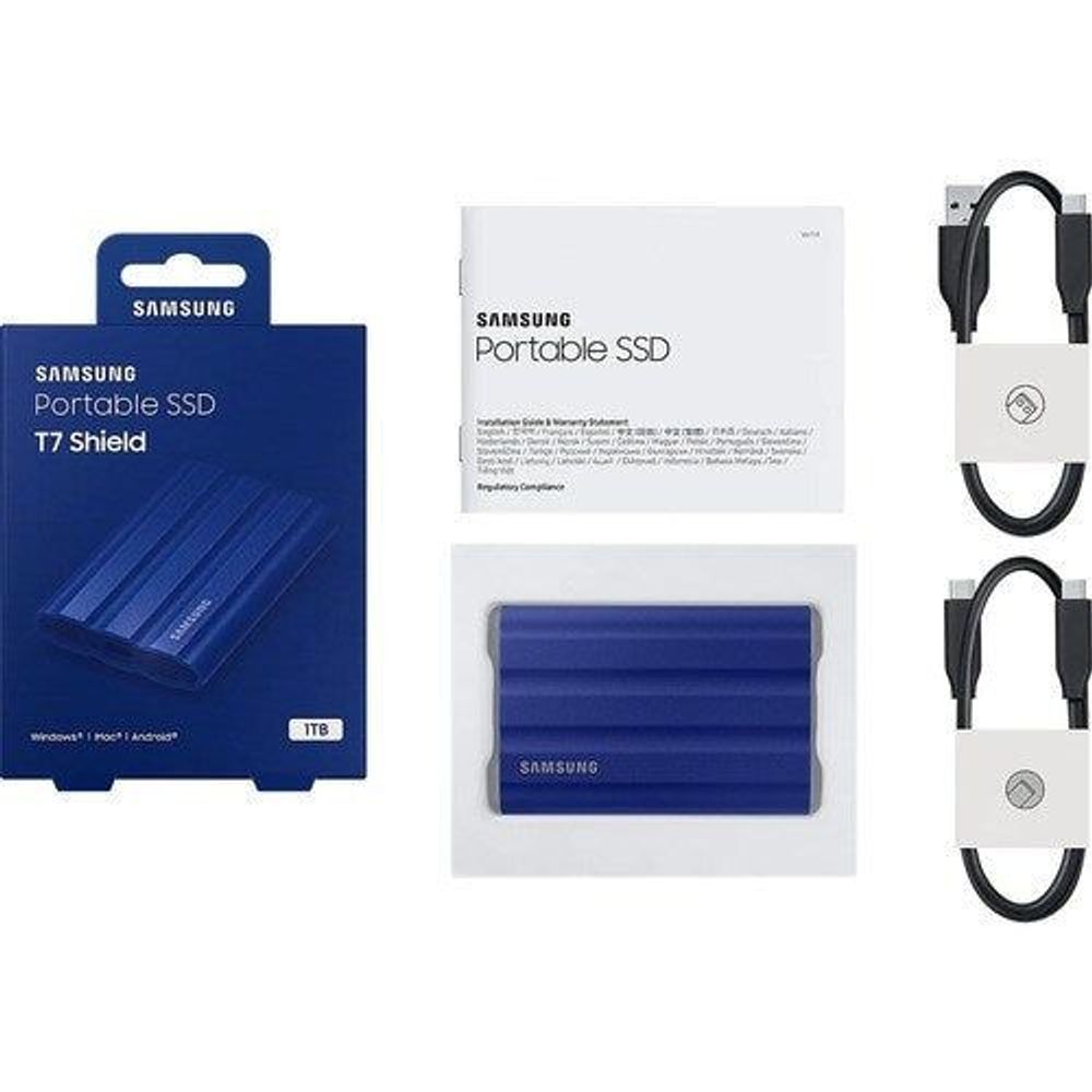 MU-PE1T0R/WW - Samsung T7 MU-PE1T0R/WW 1 TB Portable Rugged Solid State Drive - Exter