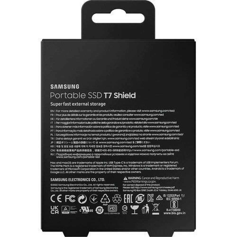 MU-PE2T0S/WW - Samsung T7 MU-PE2T0S/WW 2 TB Portable Rugged Solid State Drive - Exter