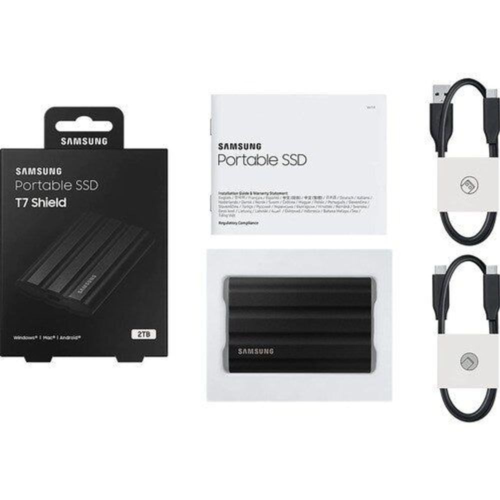 MU-PE2T0S/WW - Samsung T7 MU-PE2T0S/WW 2 TB Portable Rugged Solid State Drive - Exter