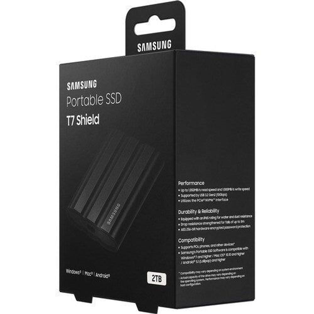 MU-PE2T0S/WW - Samsung T7 MU-PE2T0S/WW 2 TB Portable Rugged Solid State Drive - Exter