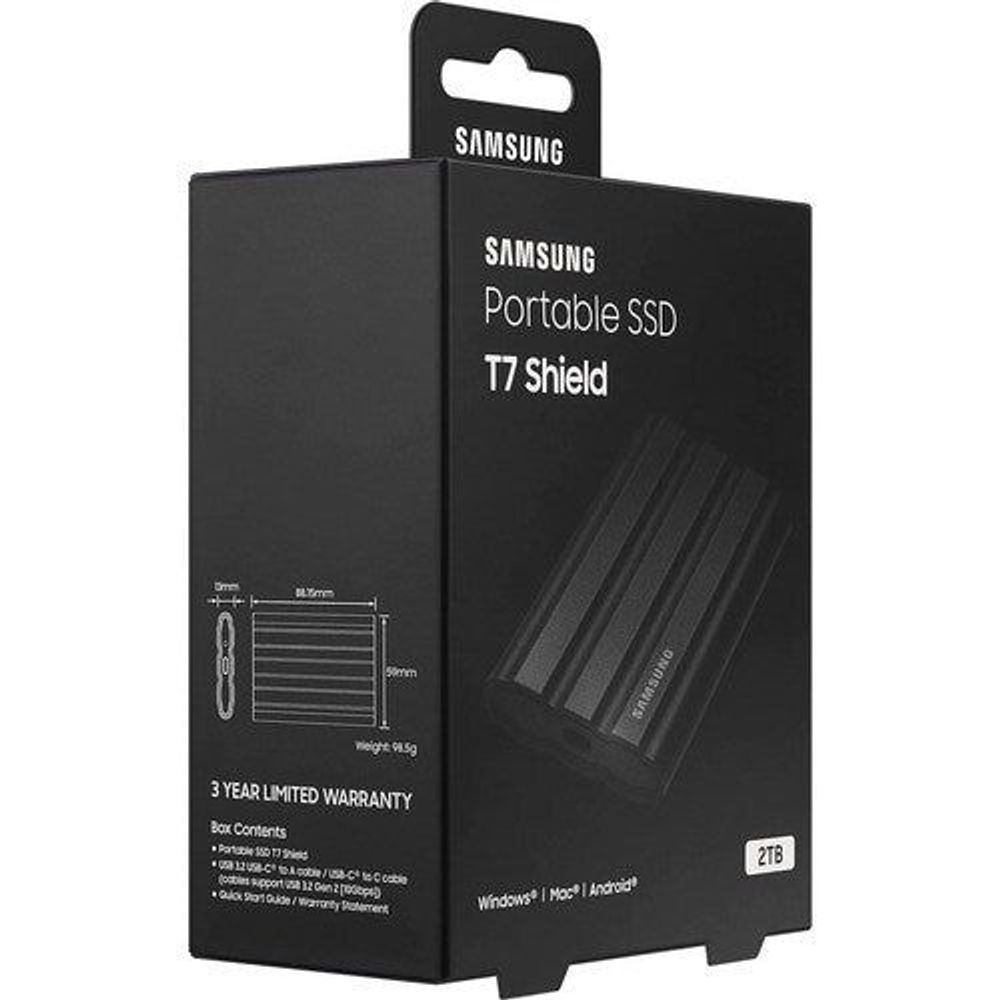 MU-PE2T0S/WW - Samsung T7 MU-PE2T0S/WW 2 TB Portable Rugged Solid State Drive - Exter