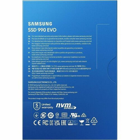 MZ-V9E2T0BW - Samsung 990 EVO 2 TB Solid State Drive - M.2 2280 Internal - PCI Expre